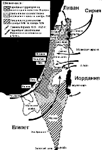 Основные направления ударов арабских армий 15.05.1948